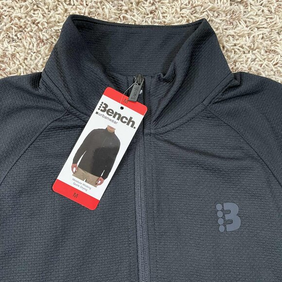 Bench Men’s Moisture Wicking Performance Full Zip Jacket Black Size Medium (New) - Picture 3 of 10